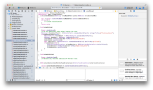 Screenshot of XCode