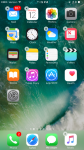 Image showing many of the apps that can be removed that are stock apps.