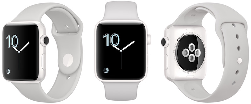 image showing three views of the same Apple Watch Series 2