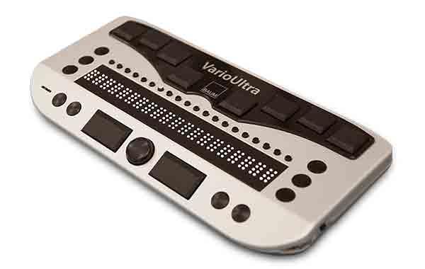 Image of Vario Ultra 20 cell Braille display on white background.