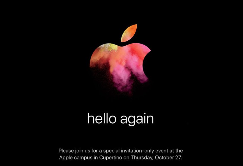 Apple invite for its Hello Again event.