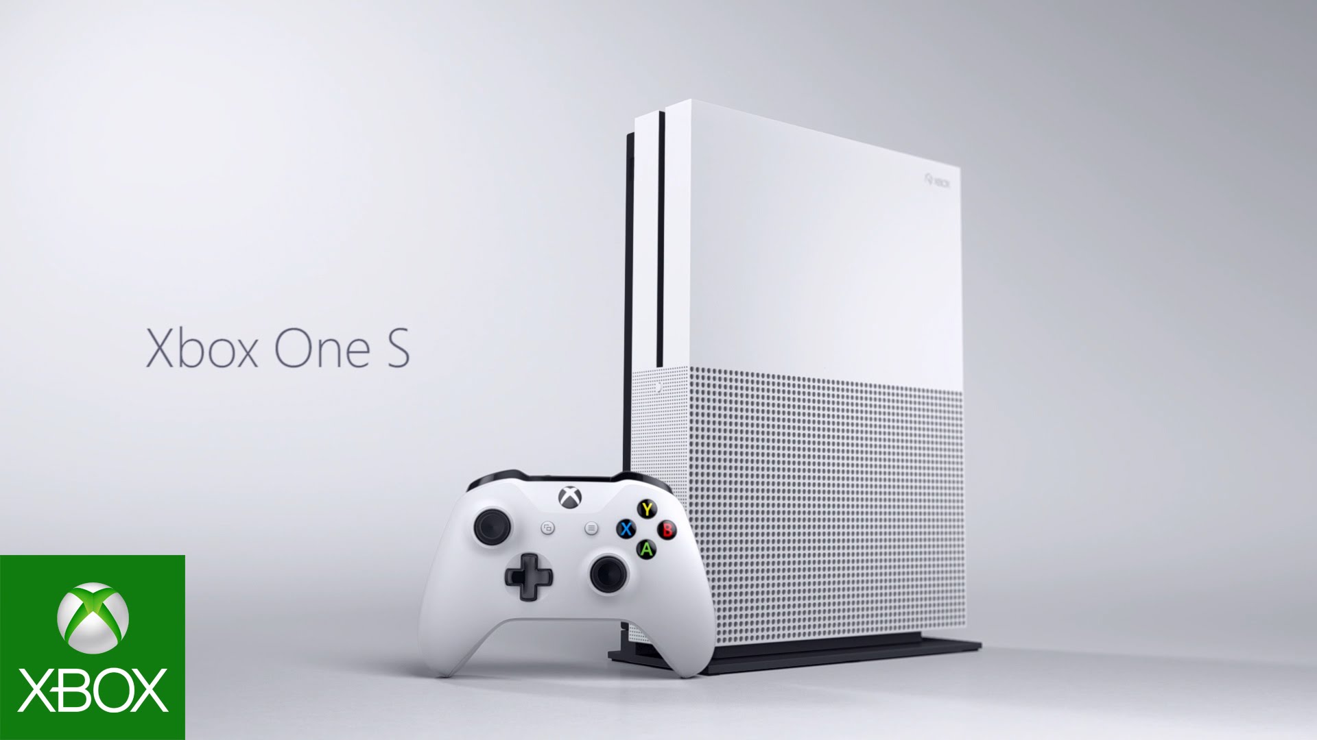 A picture of the xBox One S with controller.
