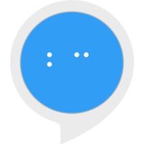 The Braille Challenge logo with letters B and C in white on a blue background over the Alexa Skills icon template.