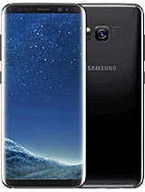 two Samsung Galaxy S8 phones one showing the front and one showing the back.