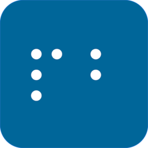 PocketBraille icon with letters P and B