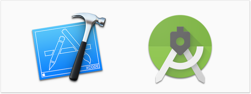 Picture of Xcode app icon and the app icon for Android Studio