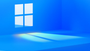 The Windows 11 Logo On a dark blue background