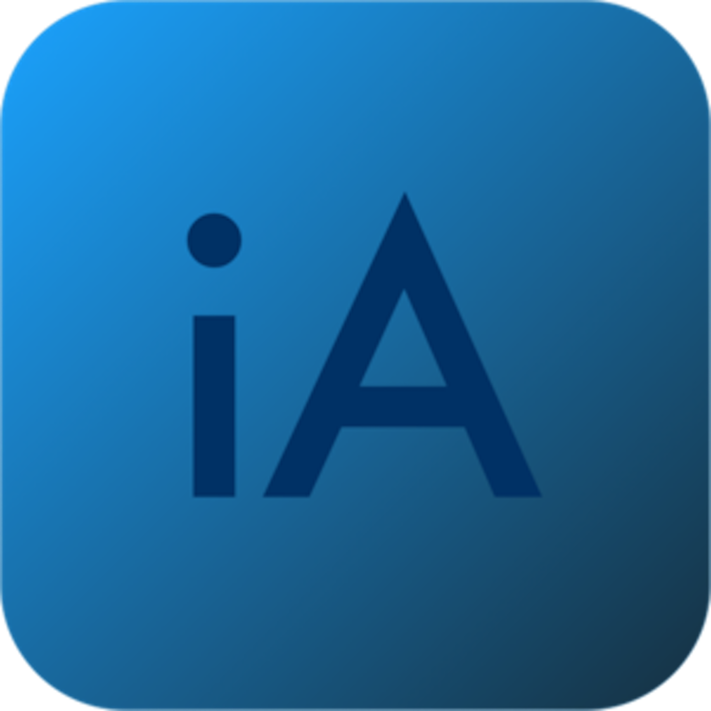 Blue rounded square with the Letters i and A